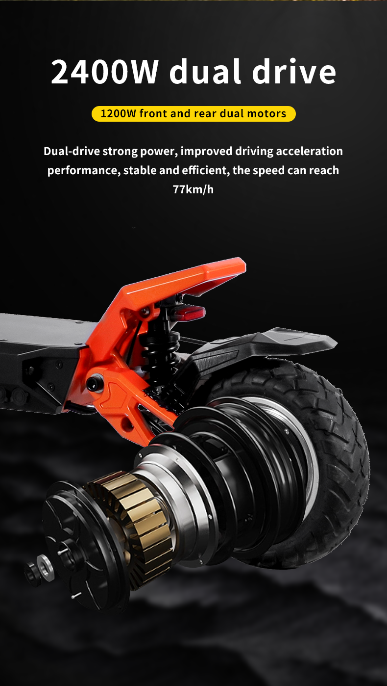 2400w dual motor scooter